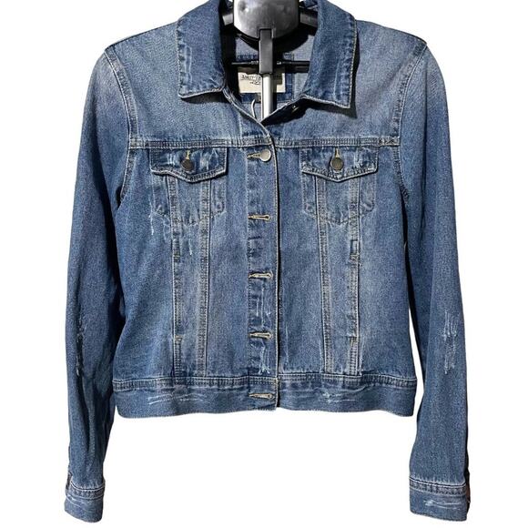 Ashley Vintage Charm · Small · Cotton · Distressed Denim Jacket · New - Picture 2 of 12